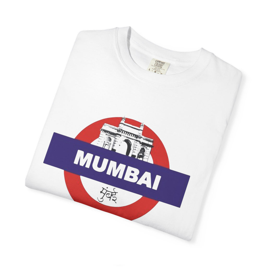 Mumbai Gateway T-Shirt — 'Mumbai' Retro Roundel Design