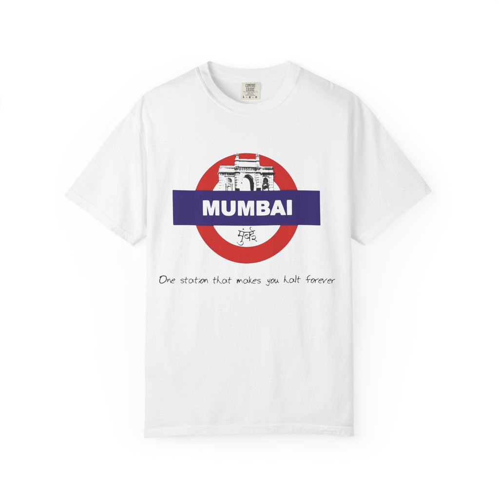 Mumbai Gateway T-Shirt — 'Mumbai' Retro Roundel Design